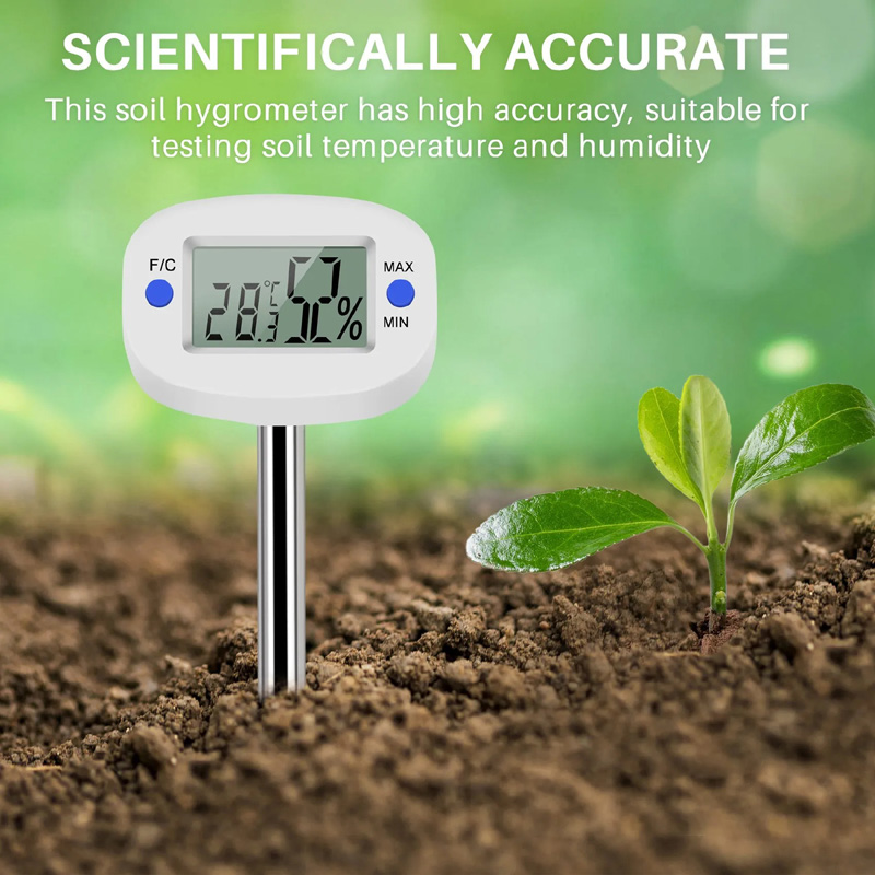 Digital Hygrometer Probe - Termômetro Digital de Solo LCD TA290,