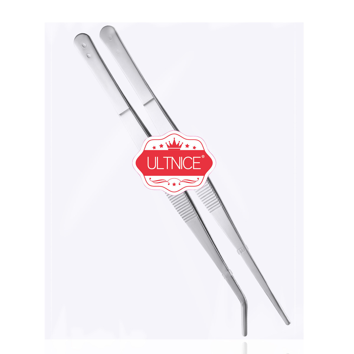 Feeding Tong Stainless - 2 peças de pinças de aço