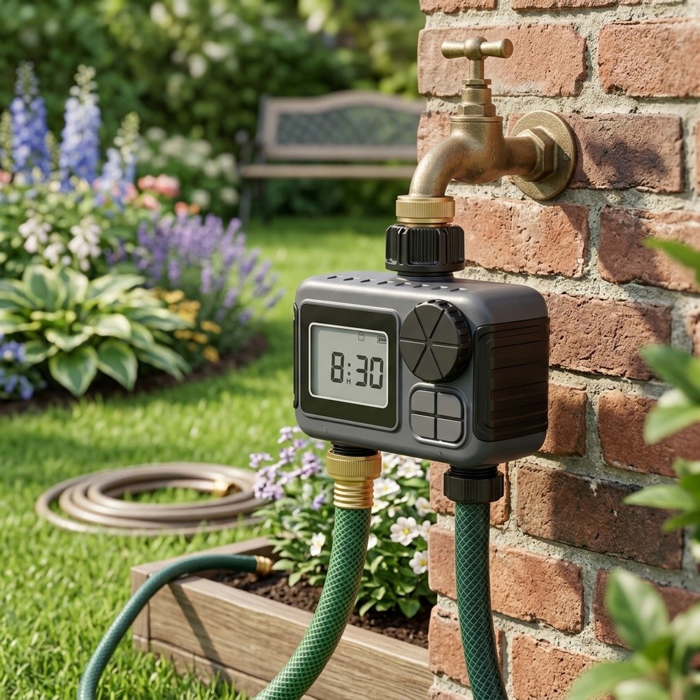 Timer Dual Outlet - Temporizador de Irrigação para Jardim com