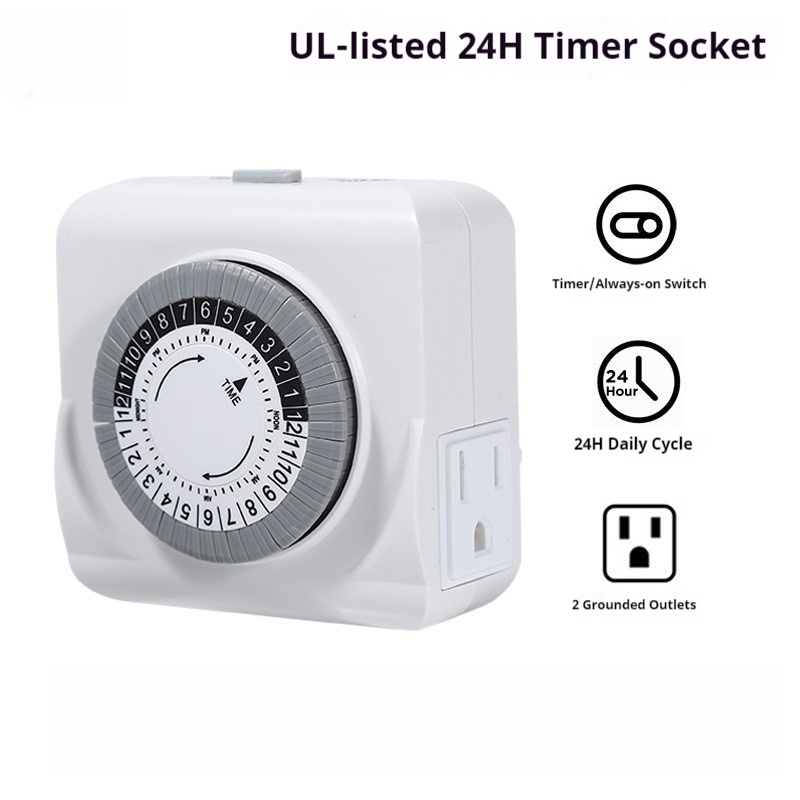 Tomada de Temporização Mecânic - Timer Dual Outlet avaliação e preço